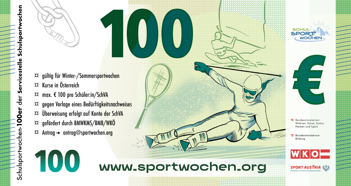 Mehr über den Artikel erfahren Schulsportwochen-100er – Finanzielle Unterstützung und Planungssicherheit für Sportwochen
